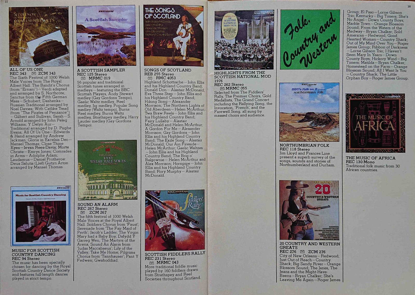 Other pages of catalogue BBC Records catalogue 1983